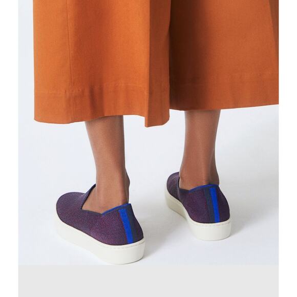 Rothy's The Slip On Sneaker Fig Python Purple Sz 10.5 - Picture 3 of 9